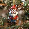 Christmas Ornaments Cartoon Snowman/Santa Xmas Tree Hanging Decoration Holiday Acrylic Decor for Christmas Valentine's Day Winter Party Supplies