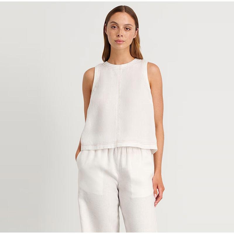 Cotton Linen Vest Pants Set Women's Outfit Solid Color Wide Leg Long Pants Sleeveless Top Casual Suit 2025 Spring Summer New Pant Sets