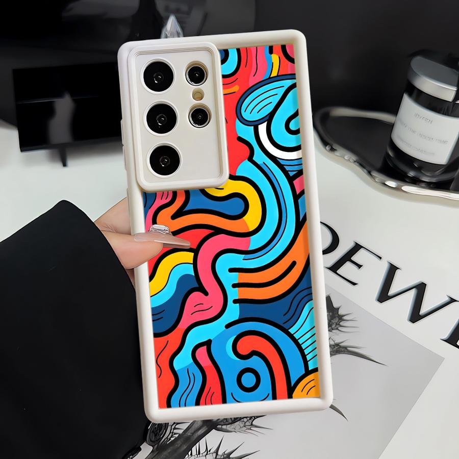 Phone Cover Case for Samsung Galaxy S26 Ultra S25 Edge S25 S20FE S24Ultra S23 FE S21 S22 S24 Plus Trendy Graffiti Art
