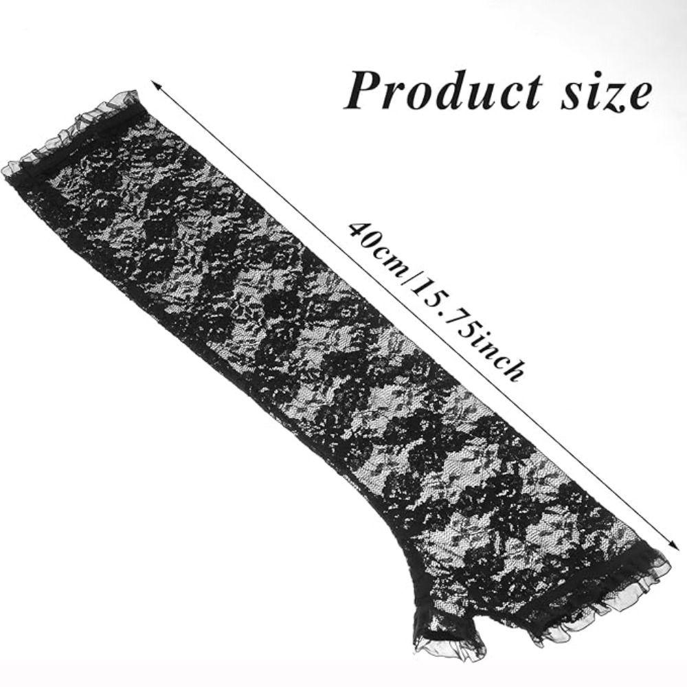 Long Lace Gloves Thin Gothic Gloves Fashion Accessory Oversleeve Gloves