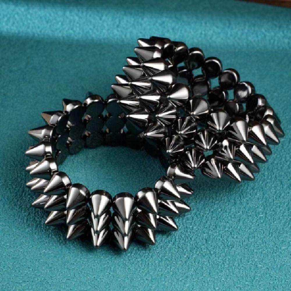 Three-row Rivet Cone Bracelets Y2K Jewelry Goth Rock Bangle Cool Punk Style Bracelets Hip-hop