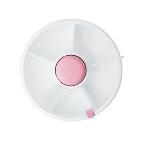 

Контейнер-спиннер для закусок с 5 отделениями, удобная для переноски, разделенная на части коробка для закусок с кнопкой, герметичная крышка из АБС-пластика, контейнер для закусок розовый