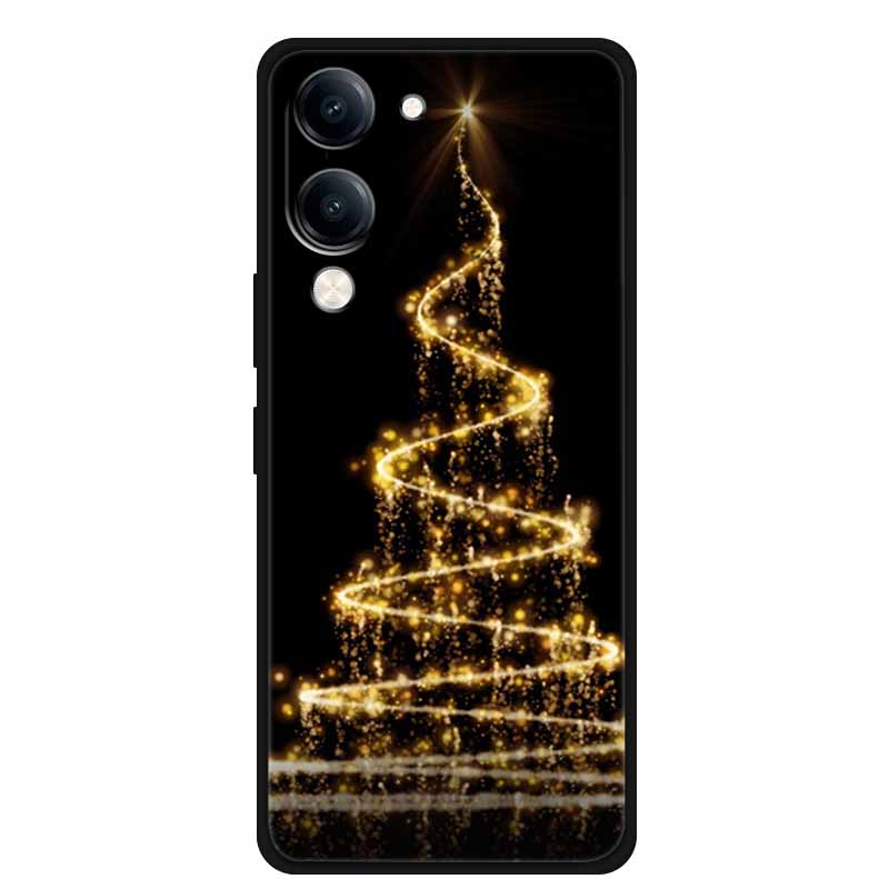 Christmas Case For Vivo Y04 Y04S Y37C Soft Silicone Phone Cover Funda For Vivo Y 04 04S 37C Black TPU Protective Bumper Casing