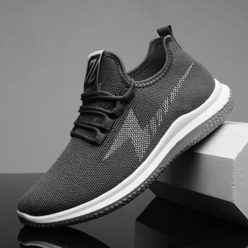 Men's spring and autumn new comfortable breathable cloth shoes lace-up thickened sports shoes casual walking shoes