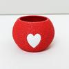 Mini 3D Printed Plant Pot Heart Pattern Eco-Friendly Planter Unique Bonsai Pots  Office