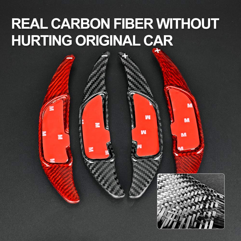 AIRSPEED Carbon Fiber Steering Wheel Paddle Shifter Extension Interior Trim Accessories for AMG C63 W205 E63 W213 C43 A45 G63 S63 GLA45 GLS63 Covers,