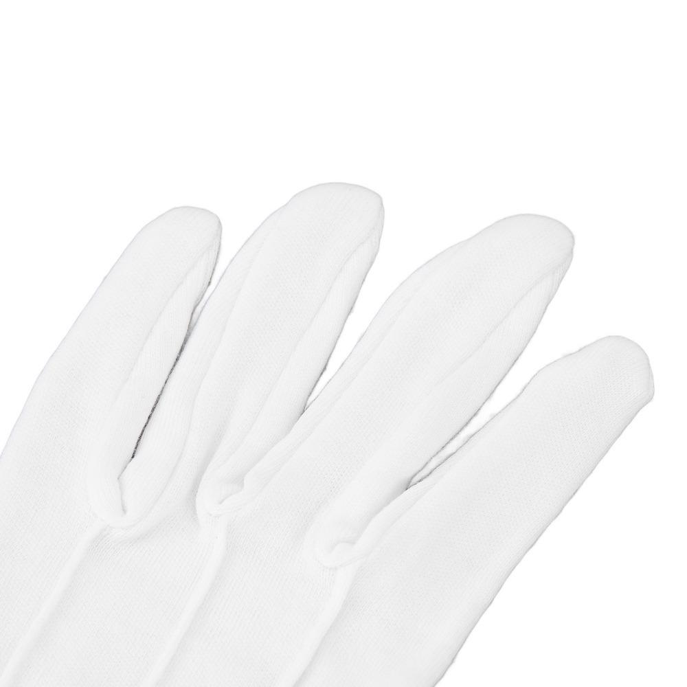 2pcs Snap Cuff Billiard Referee Gloves Full Finger White Cotton Billiard Referee Referee Uniform белый