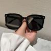 2PCS Korean Version Sunglasses Men Women Fashion Sunglasses Sunscreen Sunglasses Big Face Slimmer Look Anti-Ultraviolet Sunglass