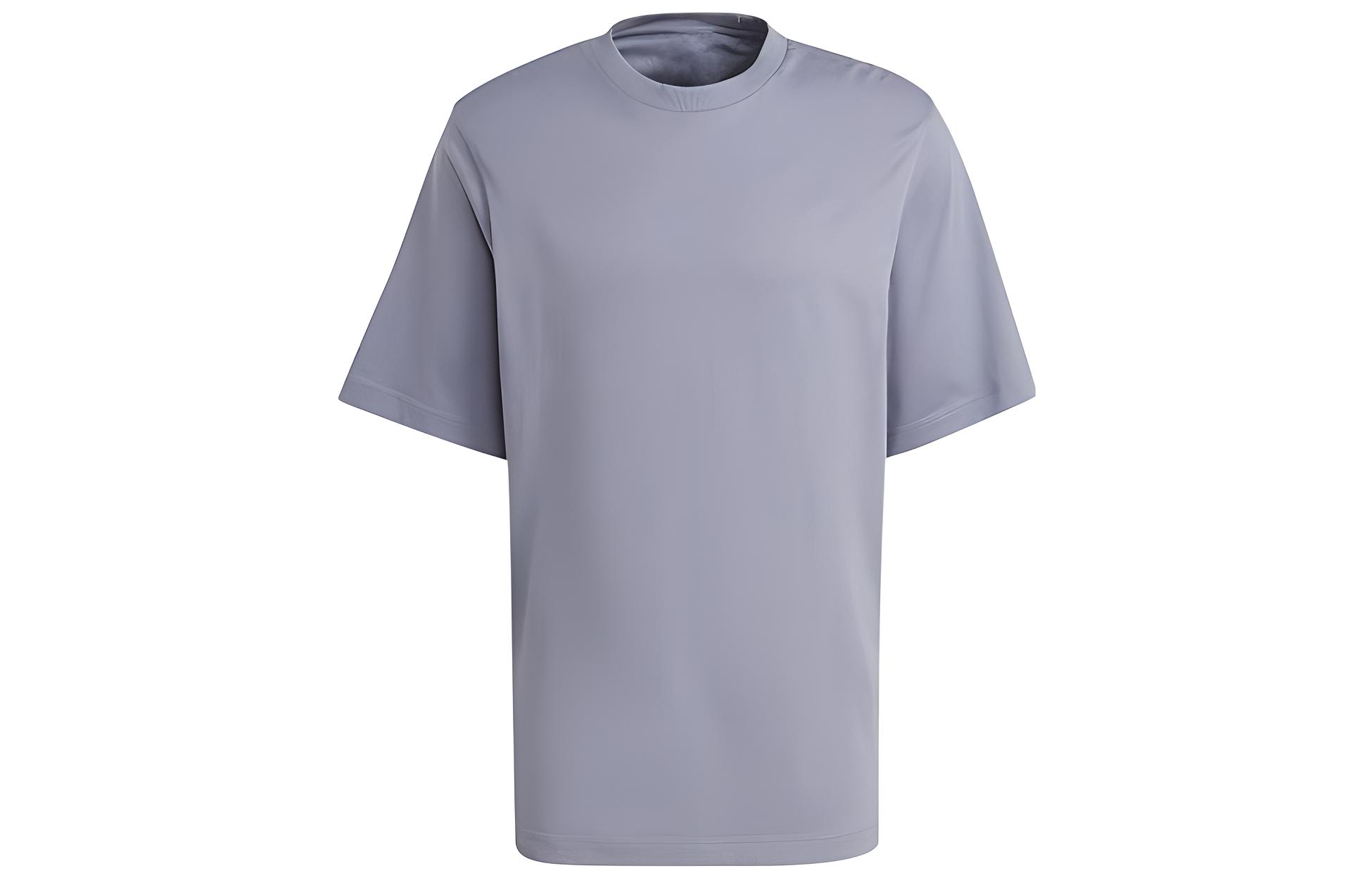 Adidas T Shirt Men s Silver Gray Violet Silver Gray Violet|L