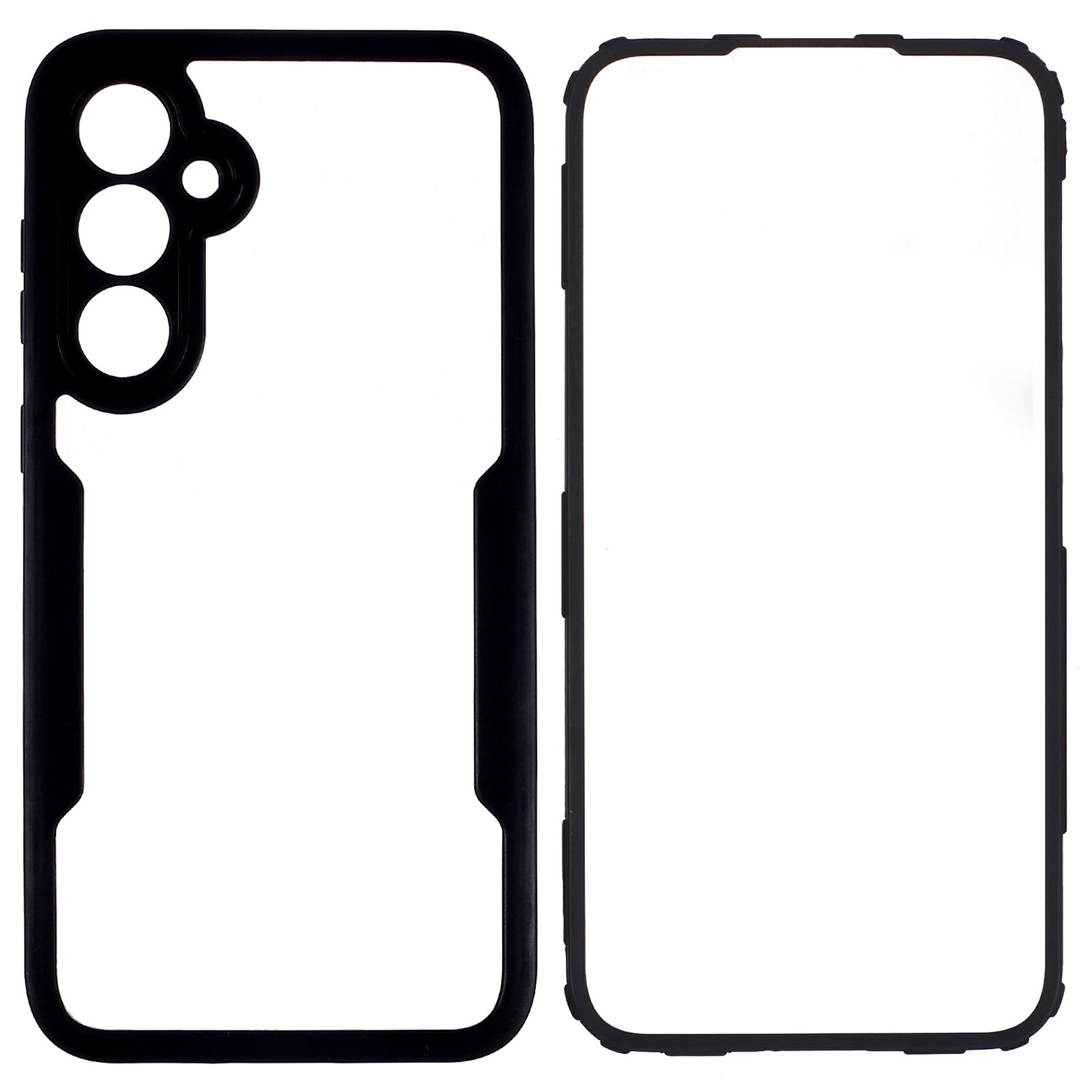 

For Samsung Galaxy S23 FE Case Anti-Scratch Phone Shell with PET Screen Protector,Black A