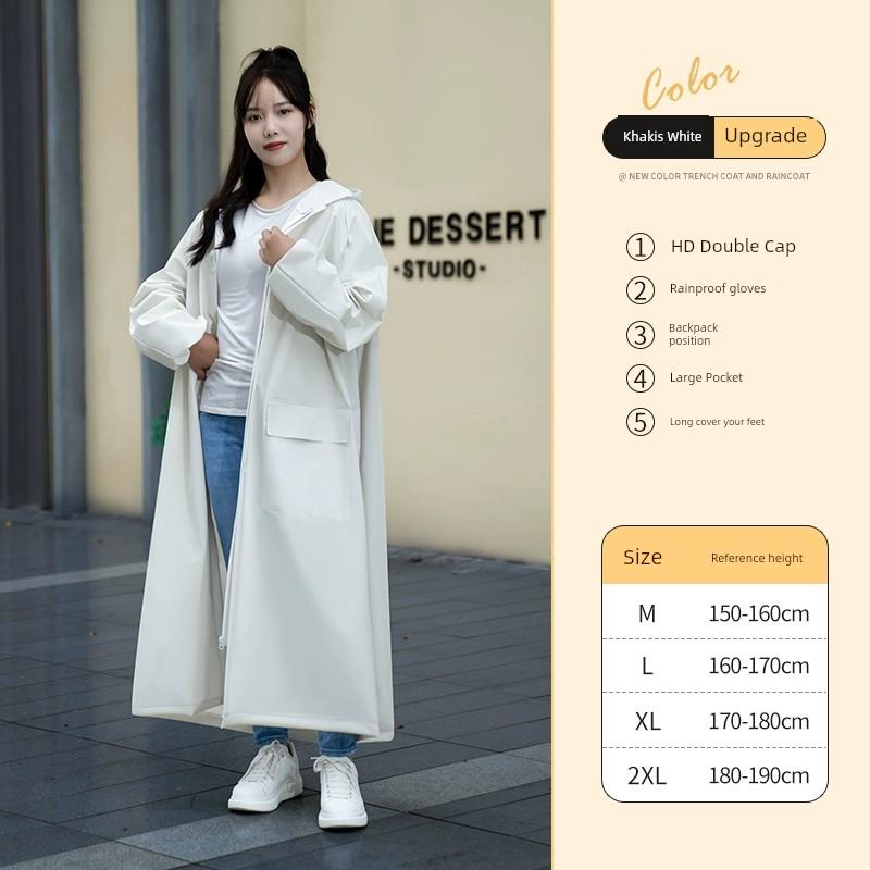 Raincoat Women's Long Full Body Rainproof Single Integrated Adult Outwear Electric Car Battery Car Special Poncho