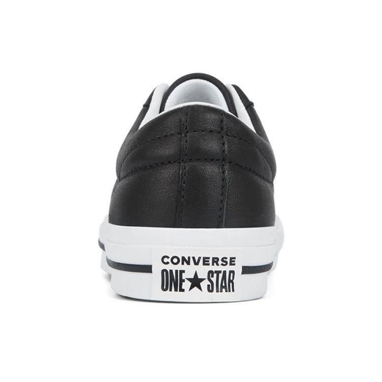 Converse One Star Series Leather Low Top Comfortable Sneakers Unisex Sneakers Black White 163385C