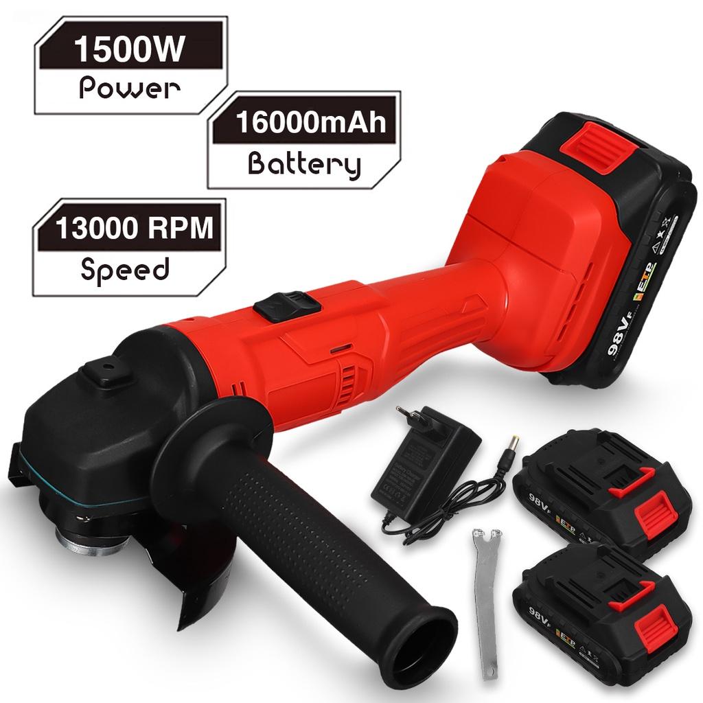 DIY Power Tool Cutting Machine Variable Speed For Battery Polisher Electric Cordless Impact Angle Grinder 100mm 1500W