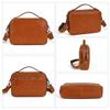 Whatna Antique-Style Tanned Natural Cowhide Leather Men's One-Shoulder Tote Bag, Clutch Bag, Handbag, Crossbody Bag, Two-Compartment A4 Size Bag,