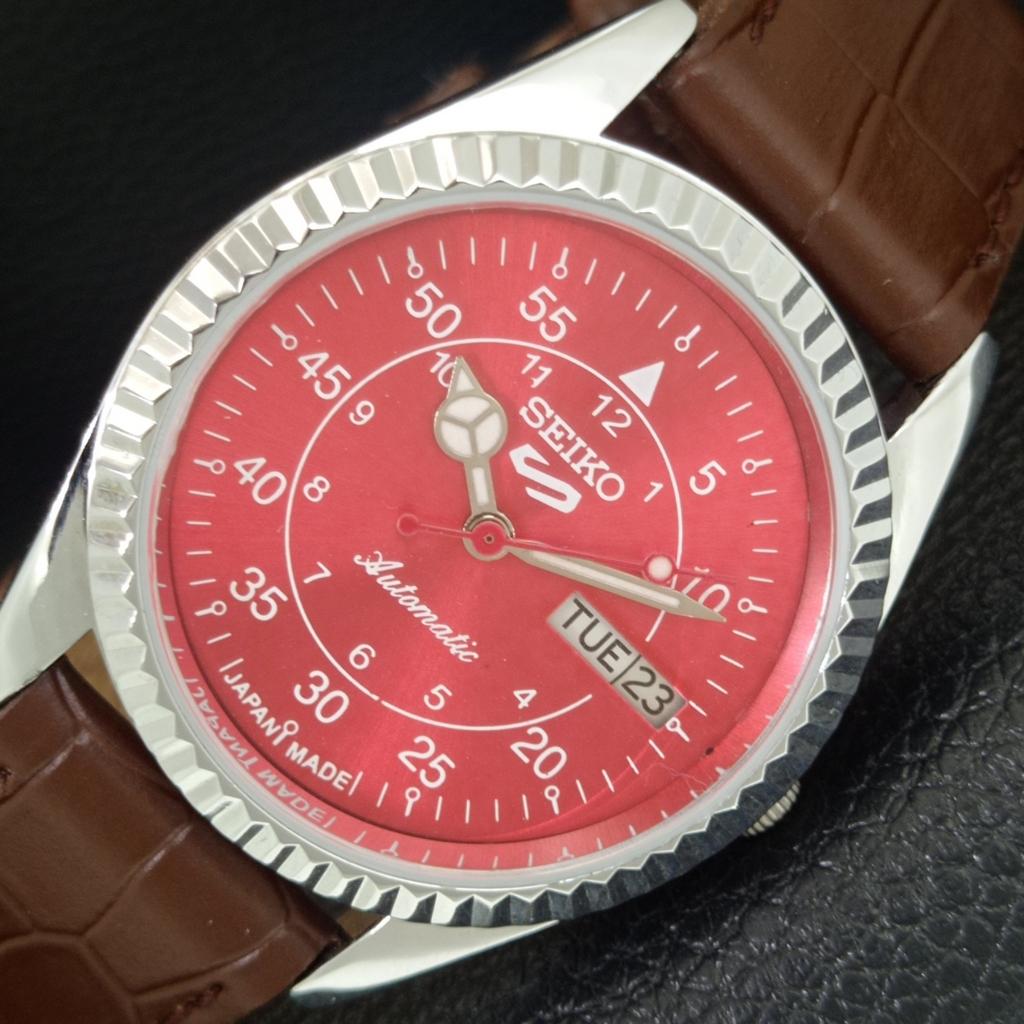 

ВИНТАЖНЫЕ ОТРЕМОНТИРОВАННЫЕ МУЖСКИЕ АВТОМАТИЧЕСКИЕ ЧАСЫ SEIKO 5 6309A ЯПОНИЯ КРАСНЫЙ ЦИФЕРБЛАТ a442968-1