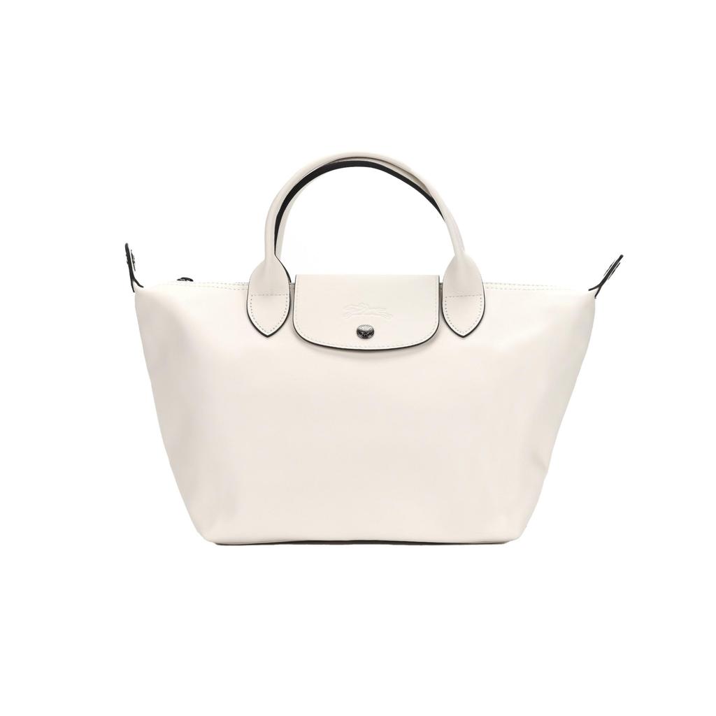 Longchamp Le Pliage Xtra 25 Button Zipper Closure Leather Dumpling Shoulder Tote Bag Small Women Bags White 1512987037