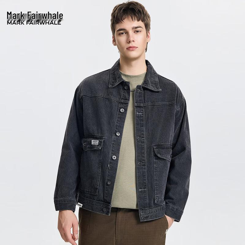 Mark Fairwhale Herren Multi-Taschen Jeansjacke