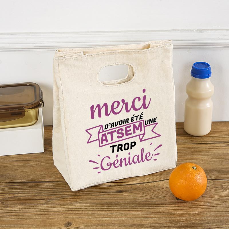 Une Super Atsem Toi Ne S'oublie Jamais Comme Print Lunch Bag Summer Jiuce Ice Cooler Bag Picnic Insulated Thermal Bag Astem Gift