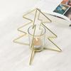  3pcs Christmas Tree Holder Iron Candlestick Stand Tealight Candlelight
