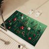 Christmas Door Mat Washable Outdoor Indoor Entrance Carpet Rug Home Decoration Floor Mat for Front Door Hallway Bathroom