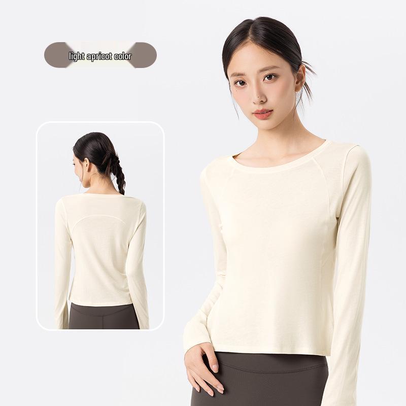 Women's Customized Slimming Long Sleeve Yoga Top - Breathable Fitness Sportswear for Pilates and Running
