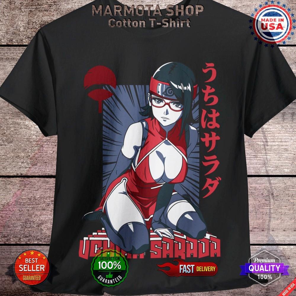 

Sarada Uchiha Shirt Naruto Shippuden Hinata Anime Unisex Tee T-Shirt All Size 2XL