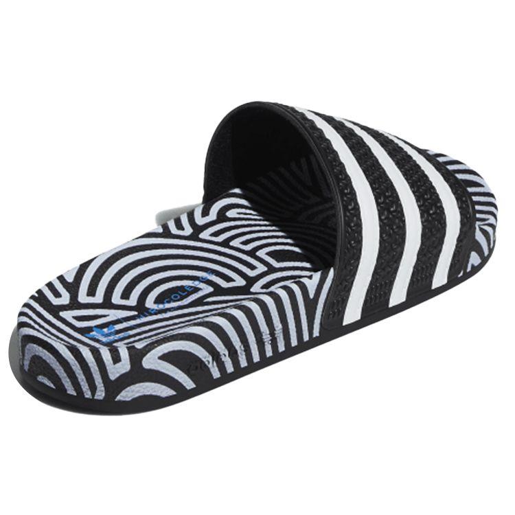 Hirocoledge x Adidas Adilette Slides Takahashi Hiroko - Black White Unisex Sneakers Core-Black Cloud-White Blue-Bird FY1592