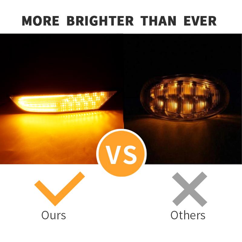 2pcs 12V CANBUS Error Free LED Side Marker Light for Nissan GTR R35 GT-R 2007-2025 OEM#26185-62B0A Amber Turn Signal Blinker T10