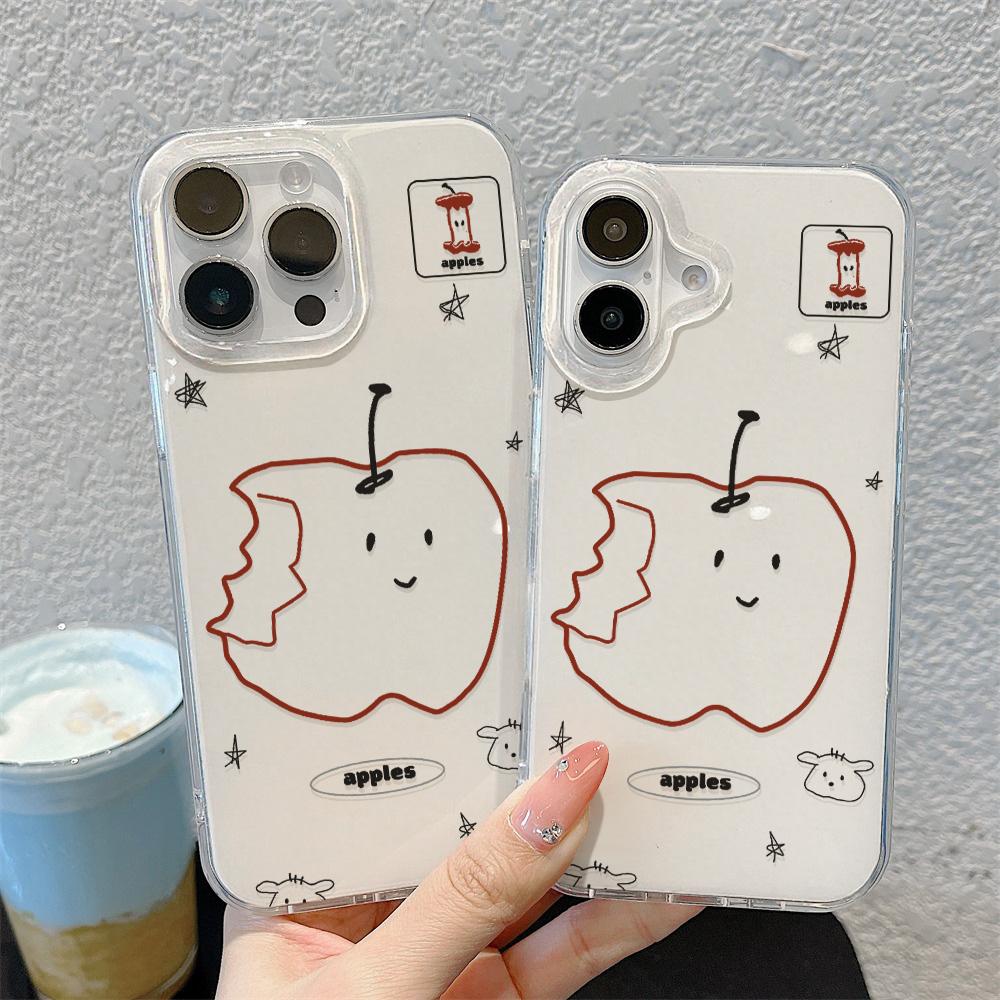 Painted Phone Case for iPhone 12 13 15 16 iPhone 16 12 13 14 15 Pro  14 15 16 Pro Max Coverage Shockproof Anti-Fingerprint Fresh Style Protective Case