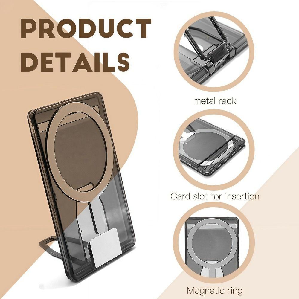 Scratch-resistant For MagSafe Wallet Transparent Simple Phone Magnetic Card Holder Acrylic for iPhone 17 16 15 14 13 12 11