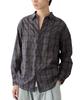WEGO Crinkle Check Shirt In Black Check Men's (LS)