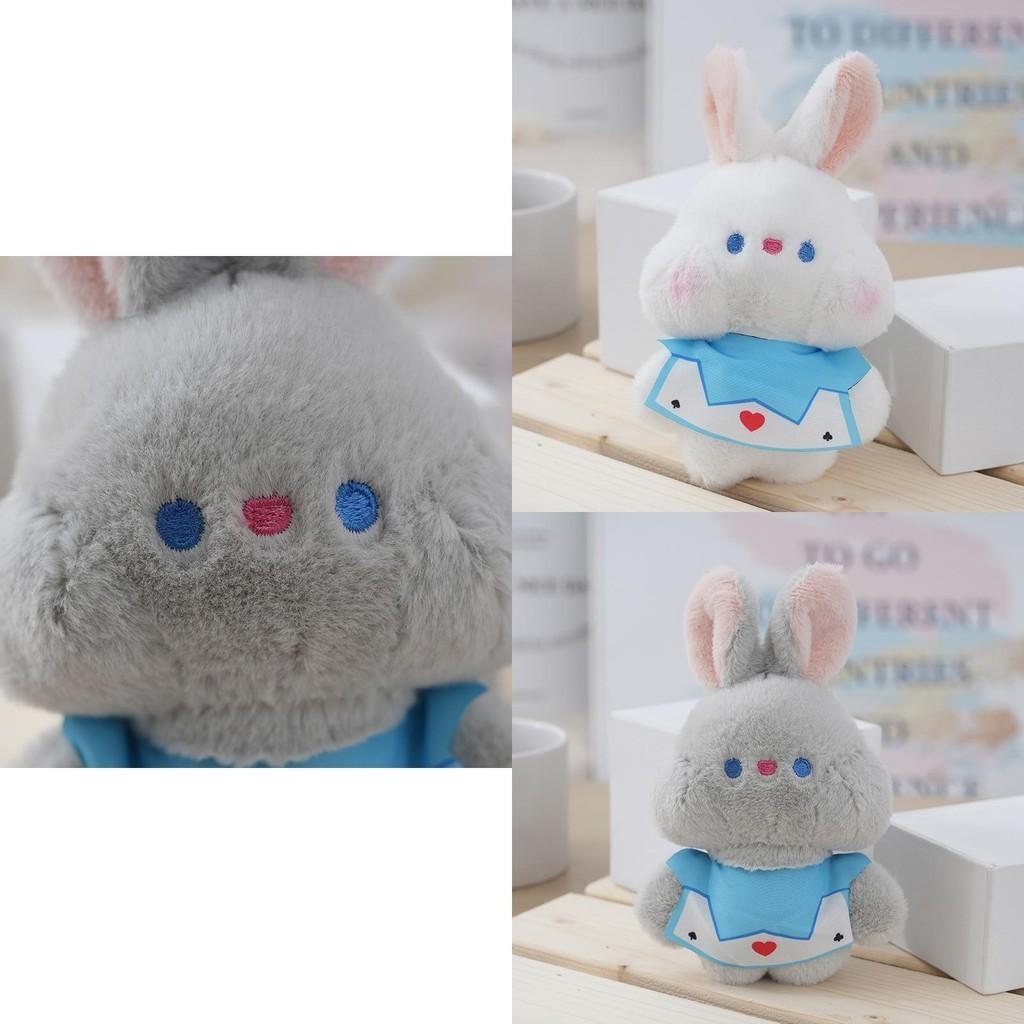 Soft Pp Cotton Filled Rabbit Doll Adorable Bunny Plush Keychain Accessory
