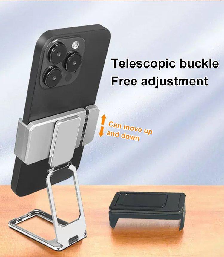 

Newly Upgraded Back Clip Type 360 Portable Folding Bracket Universal Finger Ring Holder Back Clip Folding Mobile Phone Mount серебряный