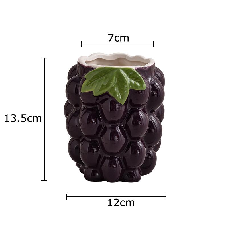 

Imitation Grape Shape Ceramic Vase Lovely Plant Pots Table Decoration Flowers Arrangement Floral Vases Room Aesthetic Decor