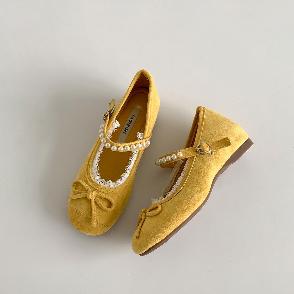 Red French ballet, inner height increase, shallow mouth flat-soled single shoes, women's summer 2025 new skirt, Mary Jane shoes.