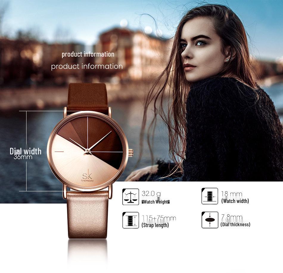 SK Women's High-Value Waterproof Quartz Watch - Perfect for Parties and Everyday Wear