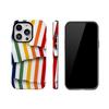 Striped Two-in-One Phone Case, Compatible with Apple 14/15ProMax/16, Korean Style