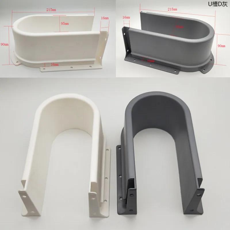 Plastic ABS în formă de U pentru sertar chiuvetă Mobilier baie dulap încastrat U pentru drenaj chiuvetă tip DEFHP