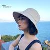 Jarní letní rybářský klobouk s plochým vrškem a širokou krempou, jednobarevný, prodyšný, všestranný cestovní venkovní slunečník