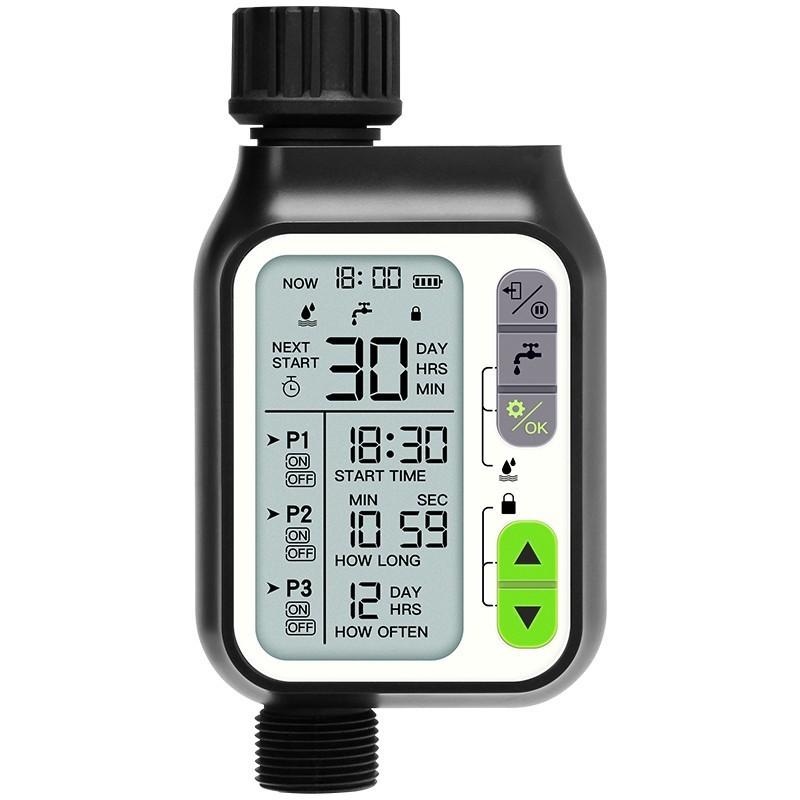 Temporizador de Riego Impermeable Controlador Automático de Temporizador de Riego con Sensor de Lluvia Sistema de Riego Inteligente para Jardín