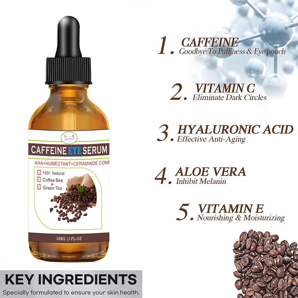 30ml Kafein Siyah Göz Yuvası Göz Kremi, Göz Masaj Kremi
