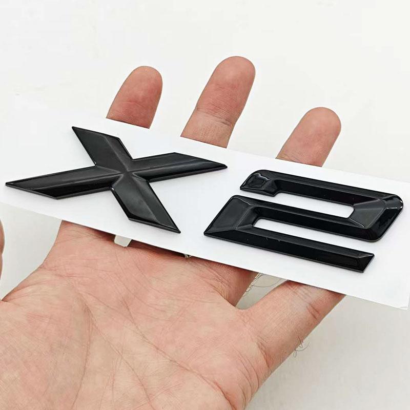 NEW 3D ABS Car Styling Logo X2 X4 Badge Sticker Rear Trunk Emblem Decals For BMW X2 X4 F39 F26 Auto Marking Accessories