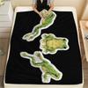 Three Frogs Carp Lion Otter Print Flannel Blanket,High Quality Comfortable for All Seasons,Home Decor,Warmth and Comfort,Perfect for Christmas Gifts