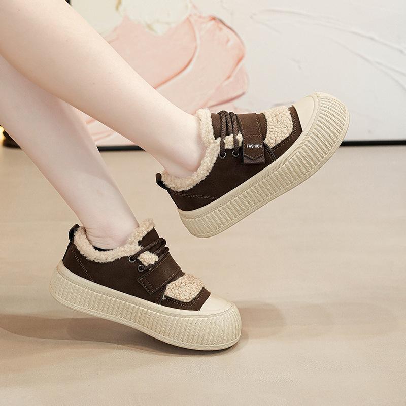 Winter new velvet sneakers isn't soft-soled non-slip warm cotton shoes casual shoes XT