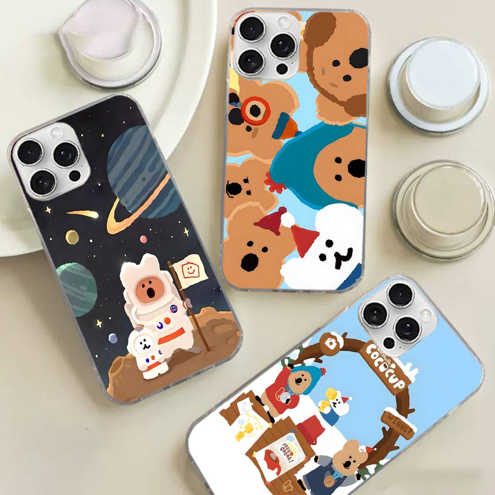 Popular Character Cut D-Dinotaeng Phone Case For iPhone 11 12 13 14 15 16 17 Plus Pro Max Satin Laser Glossy Cover