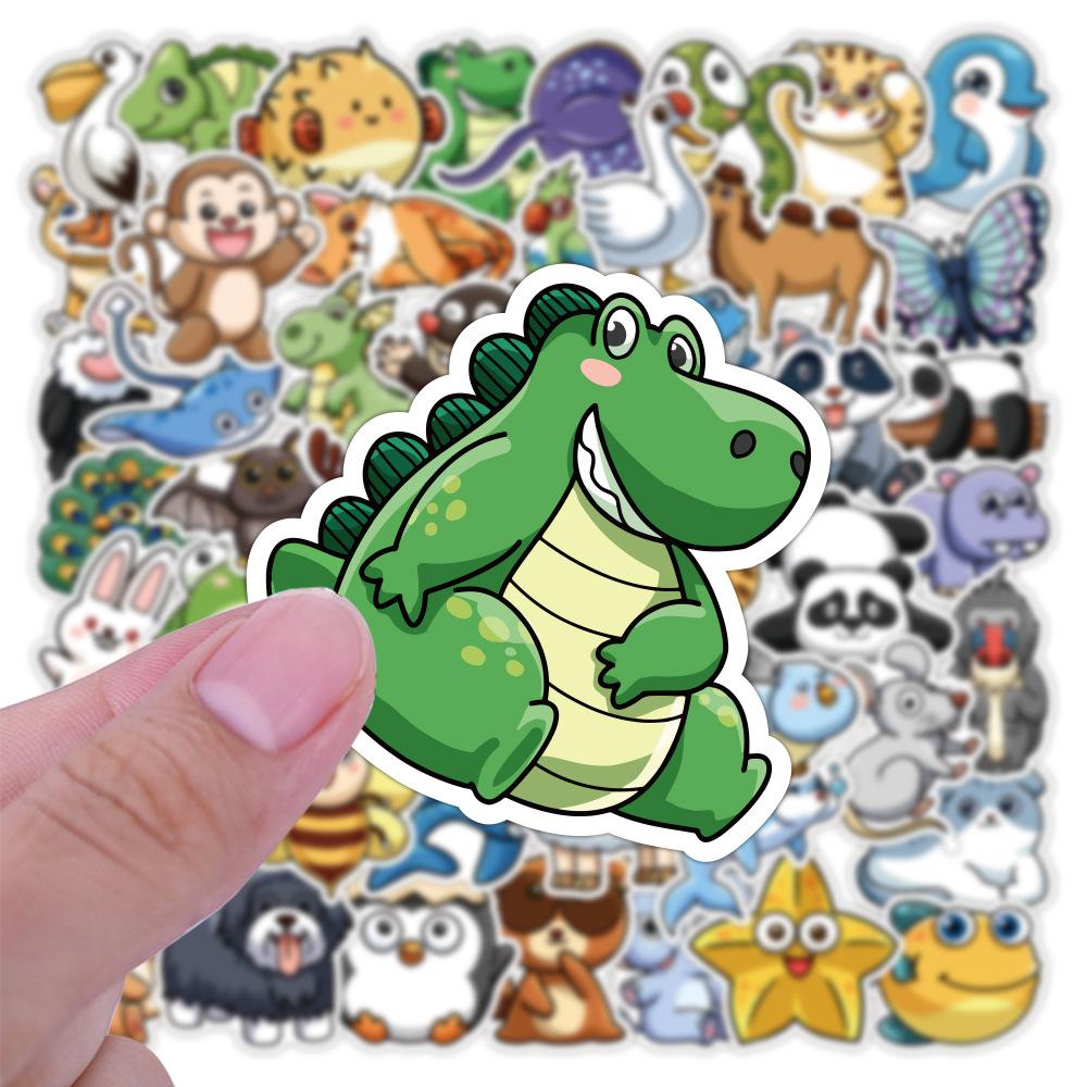 50Pcs Cute Animal Graffiti Stickers Kids Toy Fridge Phone Case Wall Room Cartoon Diy Aesthetic Vinyl Decor Children Girls