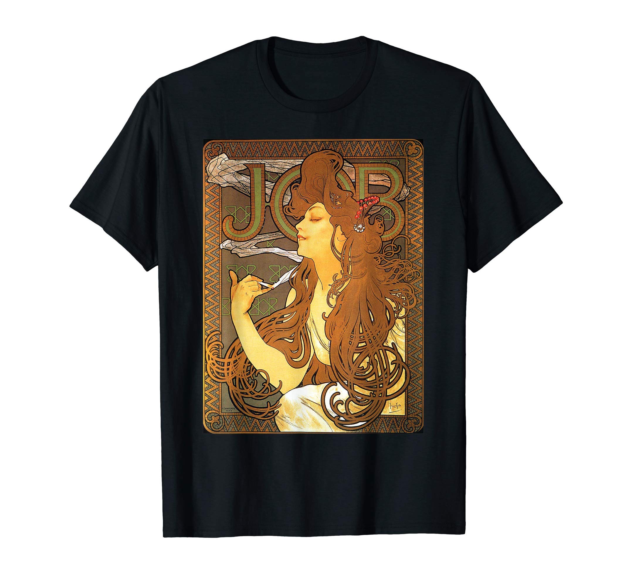 

Art Nouveau Job Musha Sexy Beautiful Elegant Women T-shirt