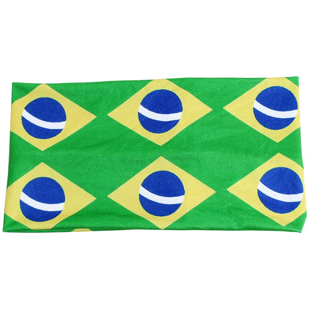 Football game headscarf national flag pattern sports headband elastic wide edge headband men's and women's yoga headband