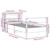 Solid Wood Bed without Mattress Wax Brown 75 x 190 cm Pine Wood