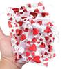 10 Stück/Los 9x12cm Rote Herz Organza Beutel Geschenk Schmuck Verpackung Aufbewahrungsbeutel Für Hochzeit Weihnachten Süßigkeiten Geschenk Kordelzug Beutel